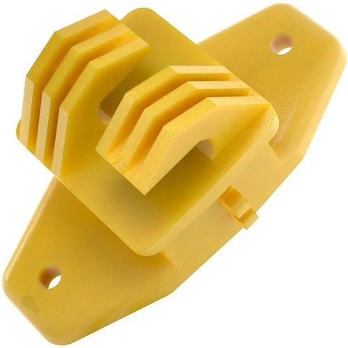 100un Isolador W Econômico 63mm Cerca Elétrica Anti-UV Alta Resistência Amarelo Uso Rural Rural