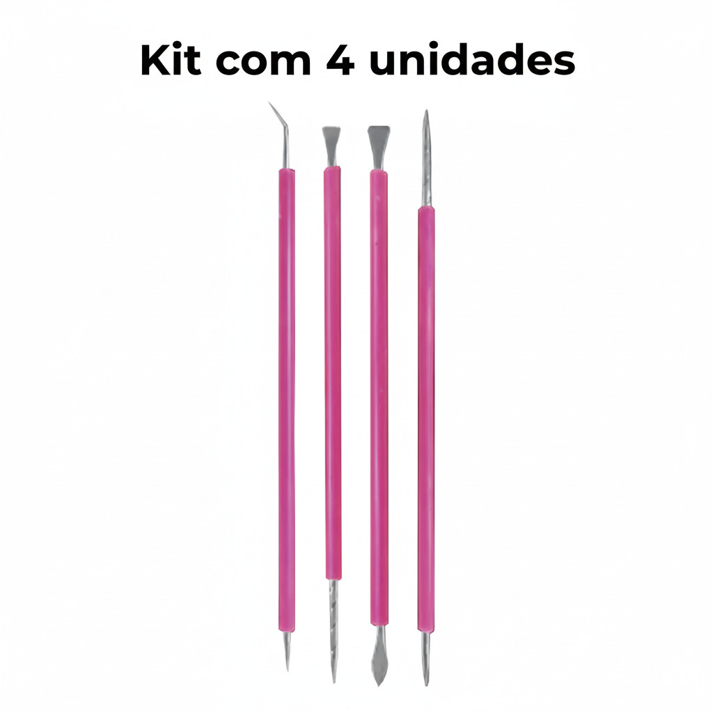Palito de unhas Reforçado Cutelaria  4 unidades  Silver- Tj Cutelaria