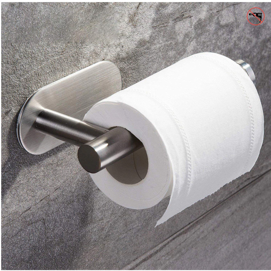 Porta Papel Higiênico Suporte Auto Adesivo Aço Inox Cromado Para Parede Banheiro GA-287 em Oferta na Shopee