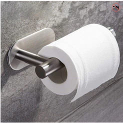 Porta Papel Higiênico Suporte Auto Adesivo Aço Inox Cromado Para Parede Banheiro GA-287