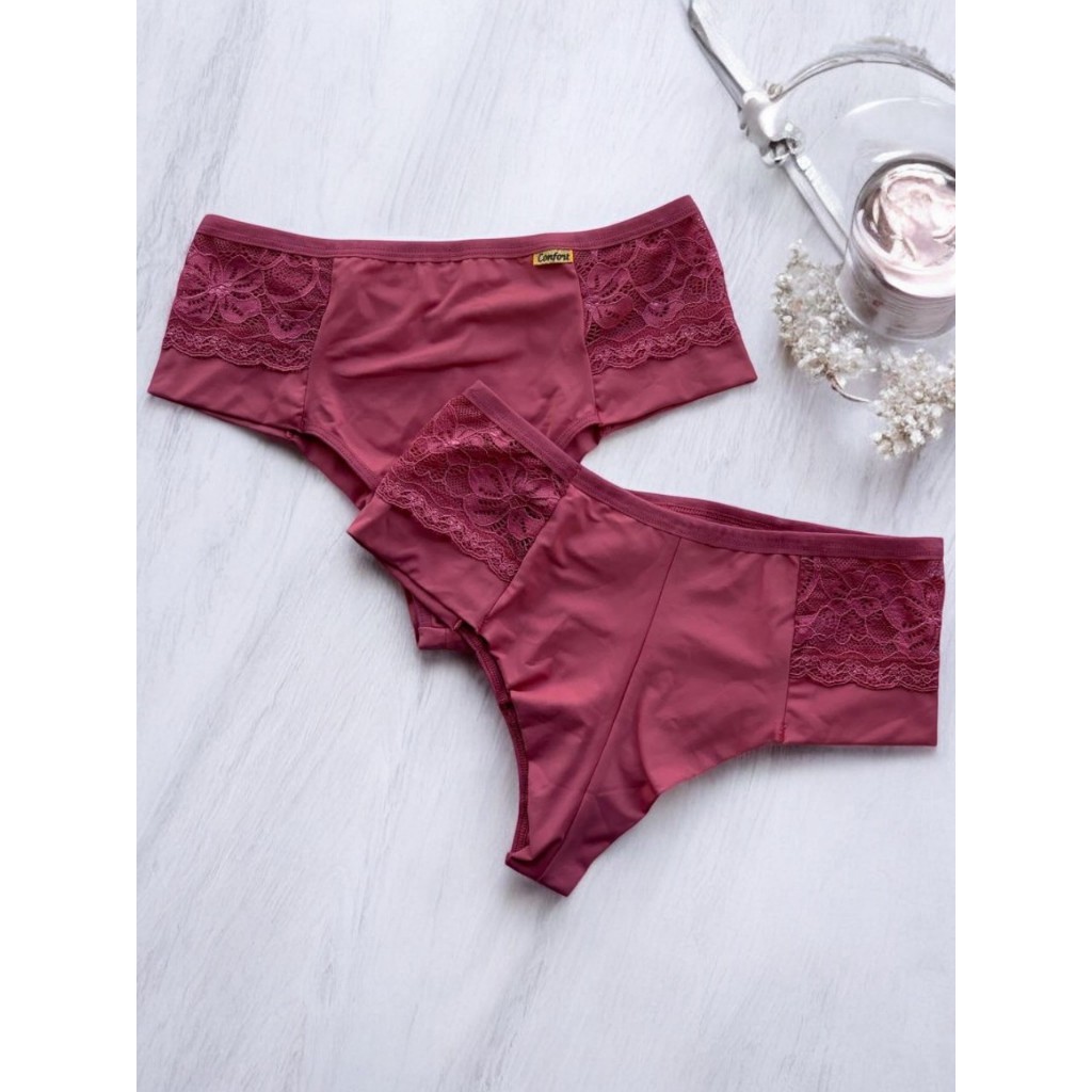 Kit Calcinha Fio Duplo Feminina Tanga Renda Confortável Não Marca Lingerie Intíma em Oferta na Shopee