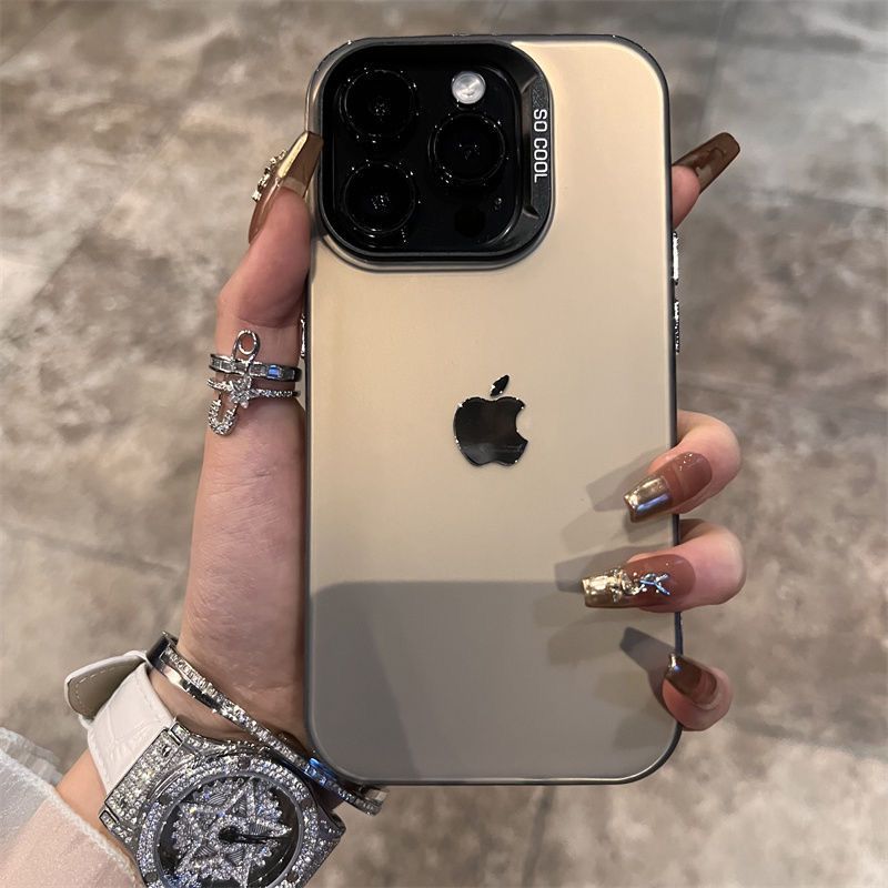 Capinha Prata Logotipo Anti-impacto Caso De Telefone Para iPhone 17 16 pro max 11 12 13 14 15 plus capa em Oferta na Shopee