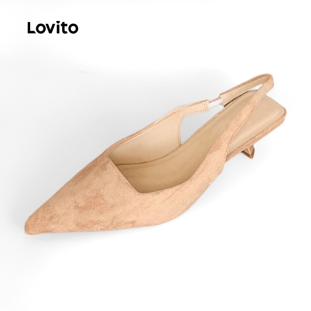 Lovito Saltos Elegantes Clássicos e Versáteis Minimalistas para Deslocamento Preto para Todas As Estações LFA86065