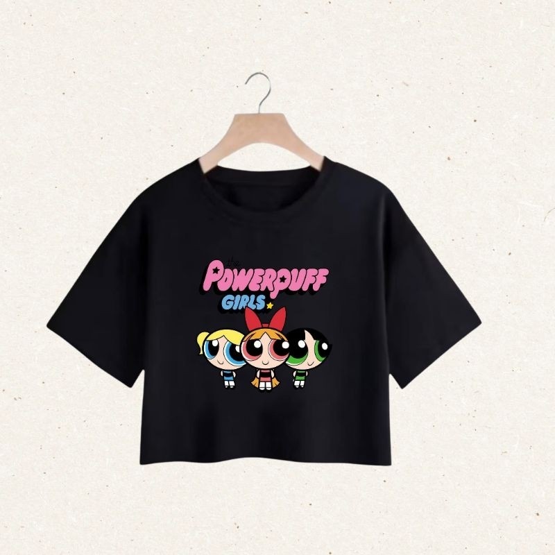 Cropped Feminino Super Poderosas Blusinha Estampada Algodão Confortável Despojada