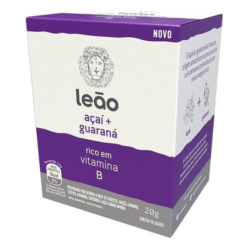 Chá Vitamínico Leão Açaí E Guaraná 10 Sachês 20G Cada