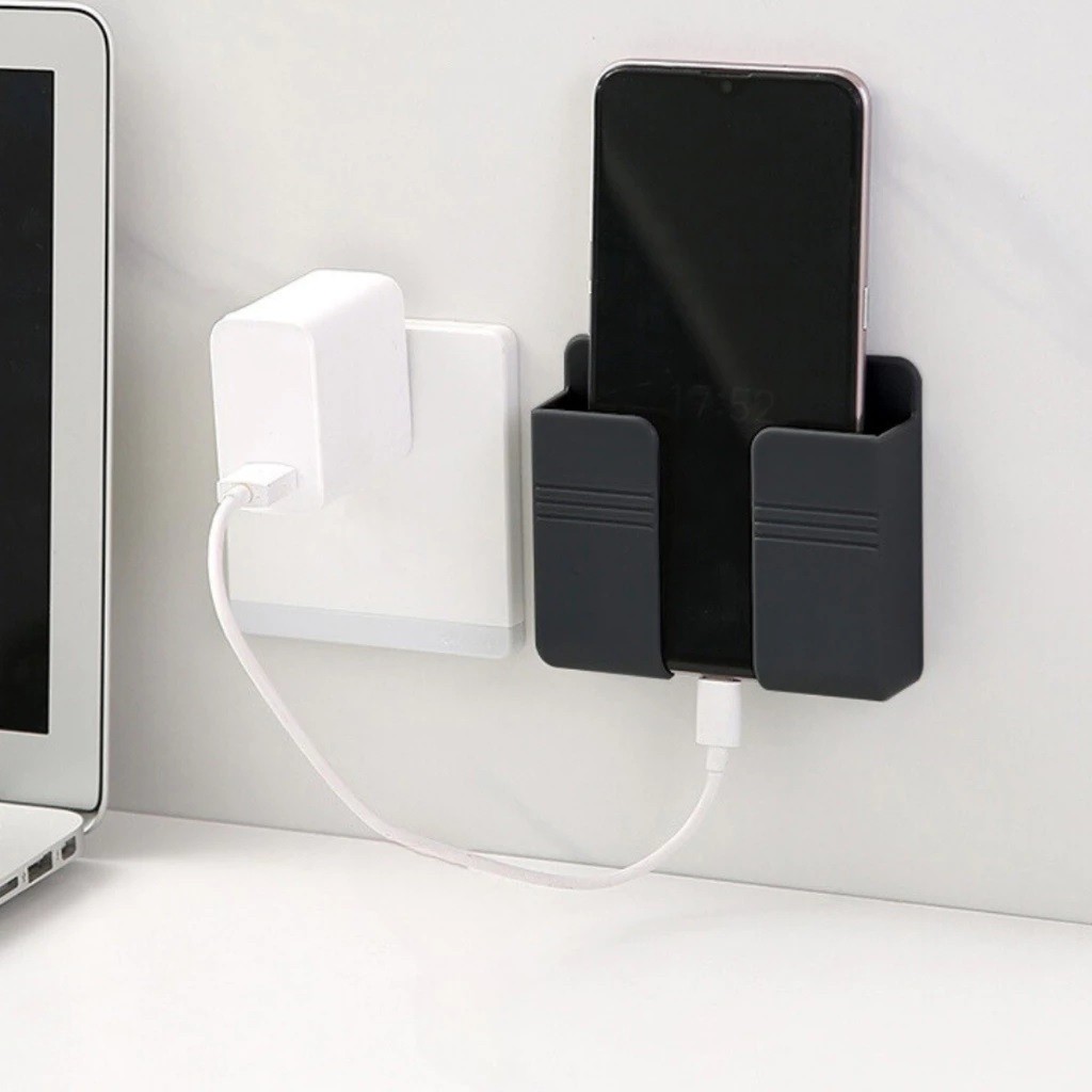 Suporte Celular de Parede com Adesivo | Instalação Imediata, Sem Furos – Organizador Prático para Celular e Controle