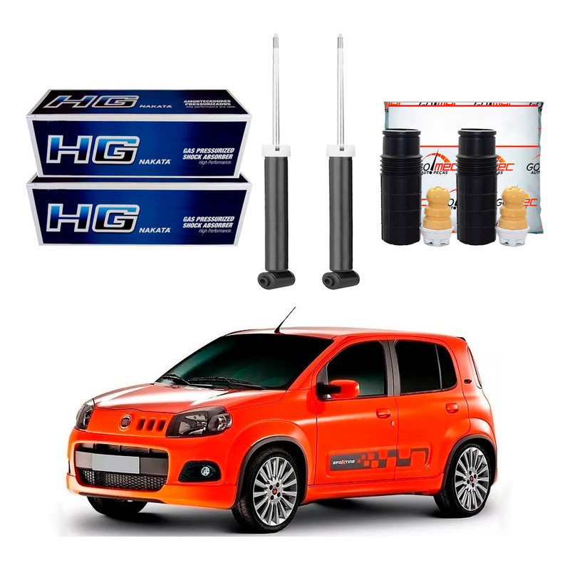 Kit Amortecedor Traseiro. Uno Sporting 1.4 2011 A 2016