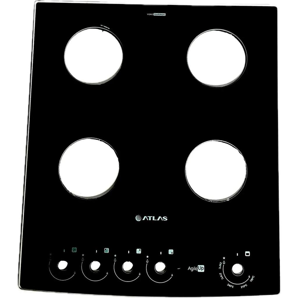Vidro Mesa Tampo Original Fogão Atlas Agile Glass 4 Bocas