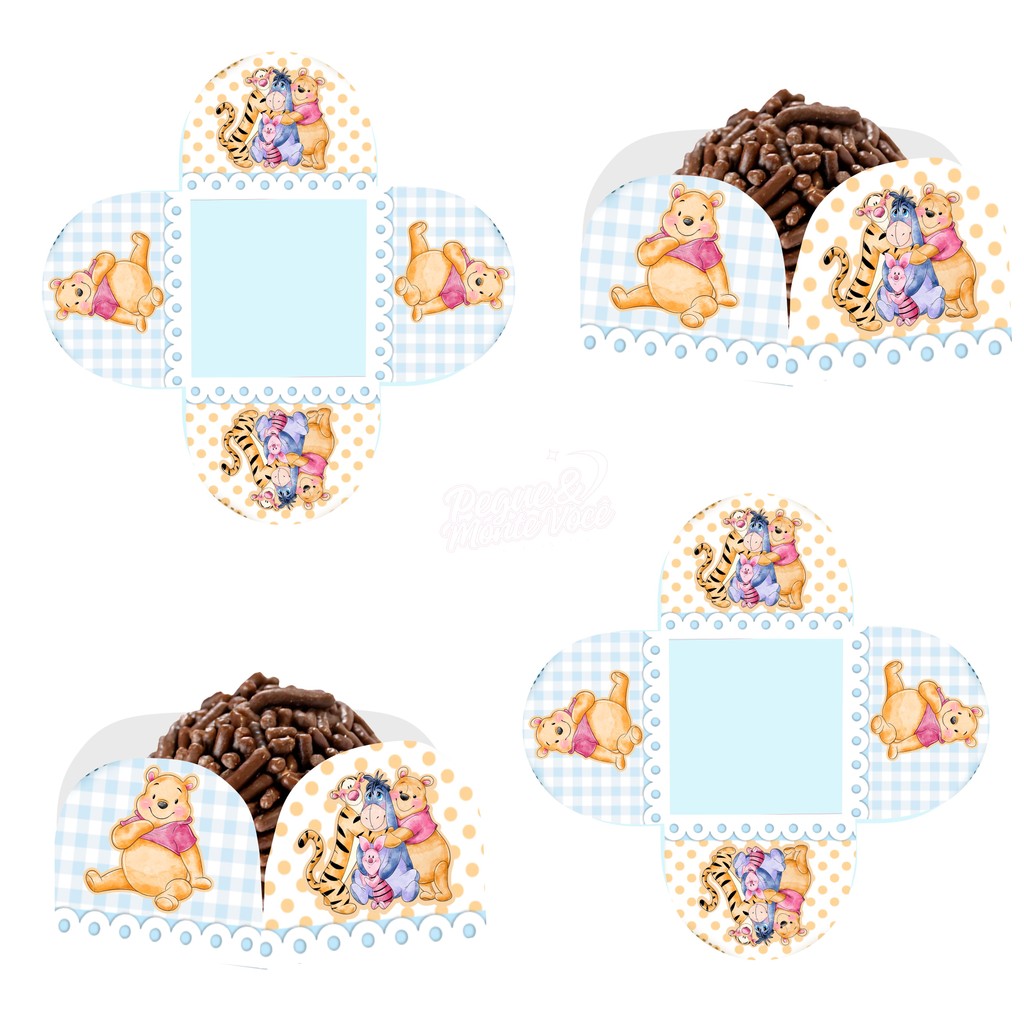 50/100 FORMINHAS URSINHO POOH PARA CONFEITARIA DOCES | FESTA | ANIVERSÁRIO | FESTA INFANTIL em Oferta na Shopee