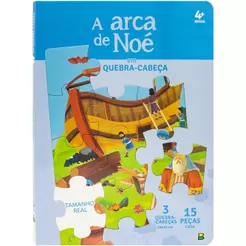 Livro Quebra-Cabeça | QC20X27 | Aventuras Bíblicas em Quebra-Cabeça: A Arca de Noé