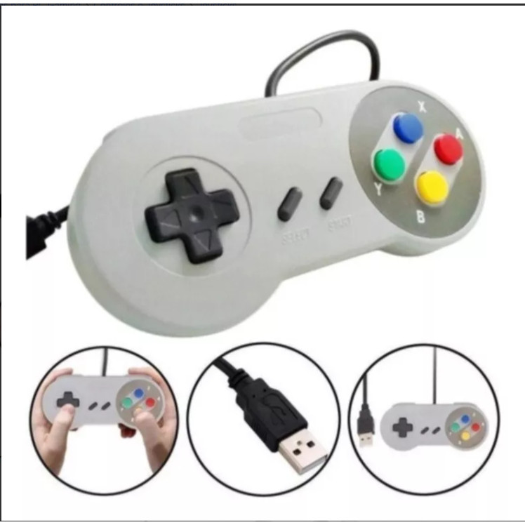 Controle Pc Usb Super Nintendo Snes Marca Feir Cr-009