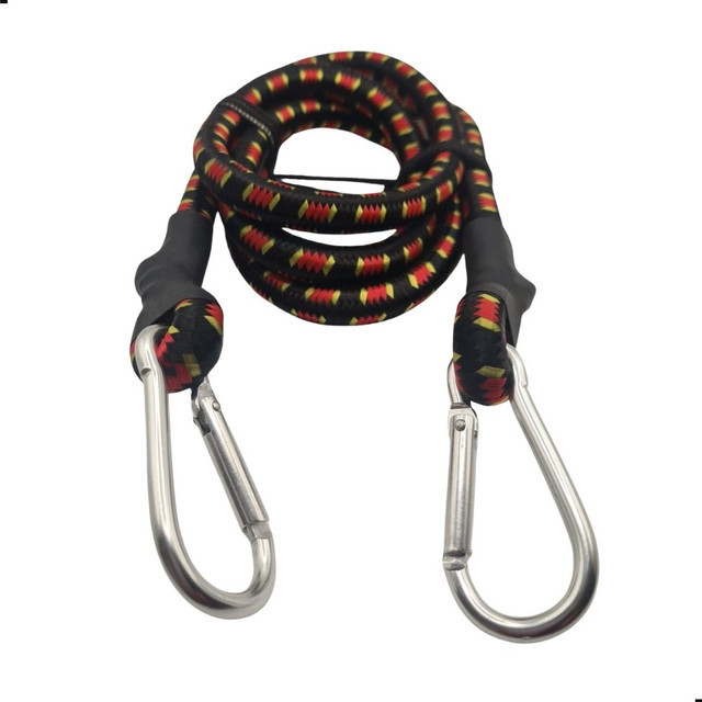 Elástico para Bagageiro com Mosquetão Metálico 1,20m Corda Elástica Reforçada para Carga