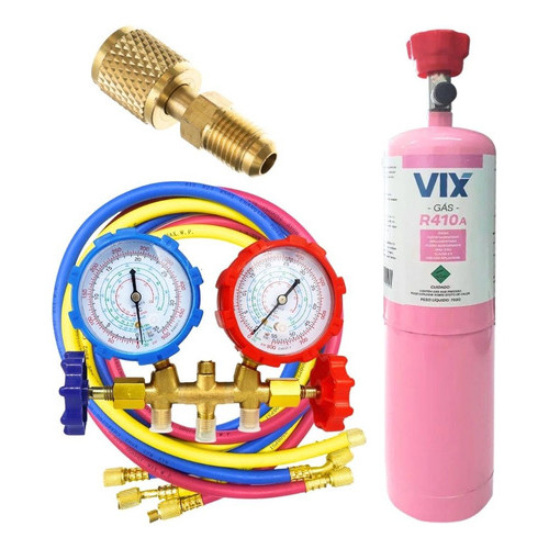 Manifold R410 R134 R22 R407 Ar Cond + Gás R410a Com Válvula