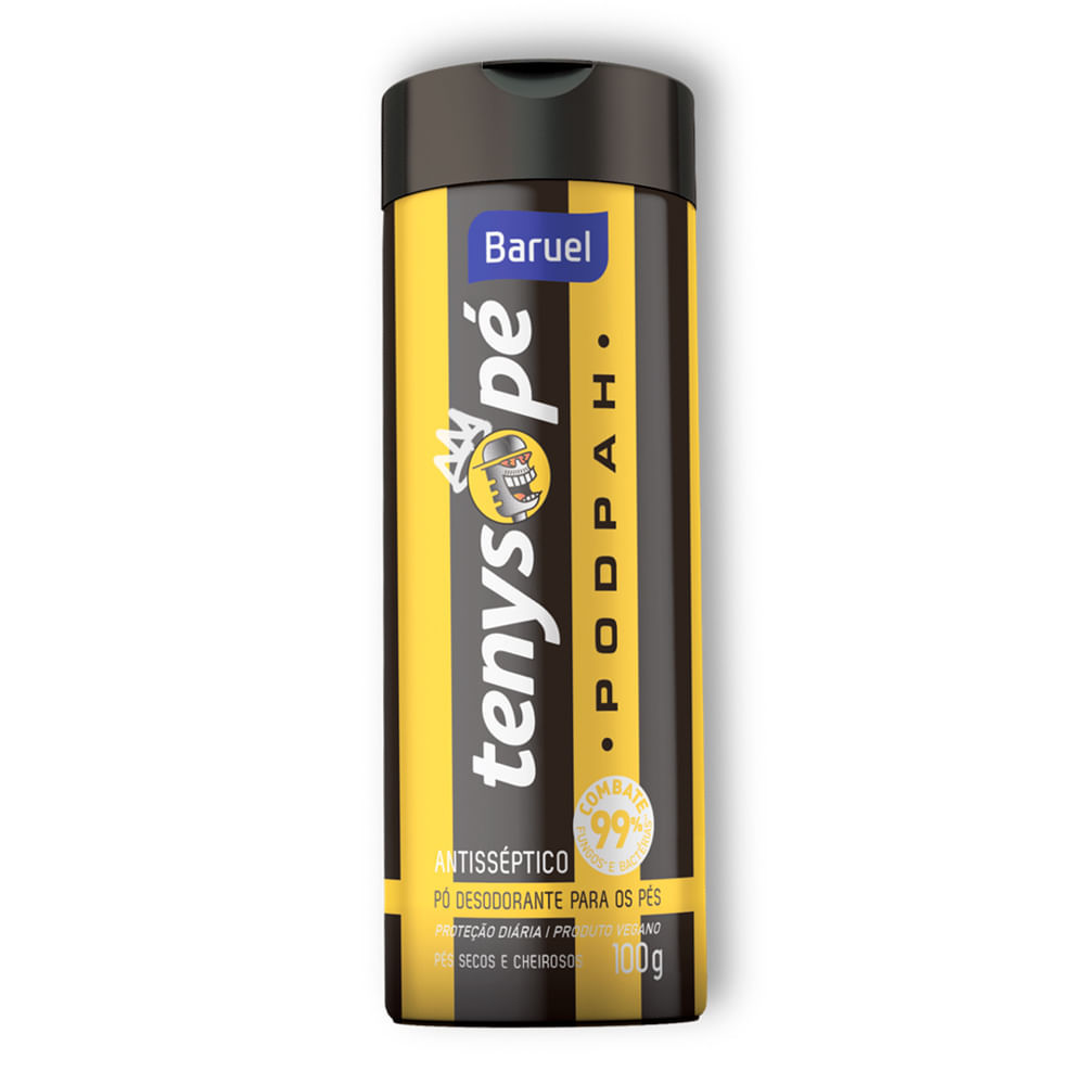 Tenys Pé Baruel PodPah Talco Desodorante para os Pés 100g em Oferta na Shopee
