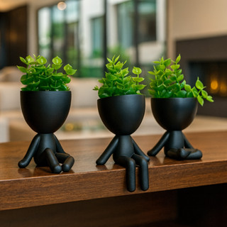 Kit 3 Robert Plant DECORAÇÃO SALA Mini Vasinhos 6,5cm com  Moderno7 em Oferta na Shopee