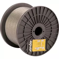 Cabo de aço aai 1/8" alma de aço 6x19m inox c/ 100m Vonder
