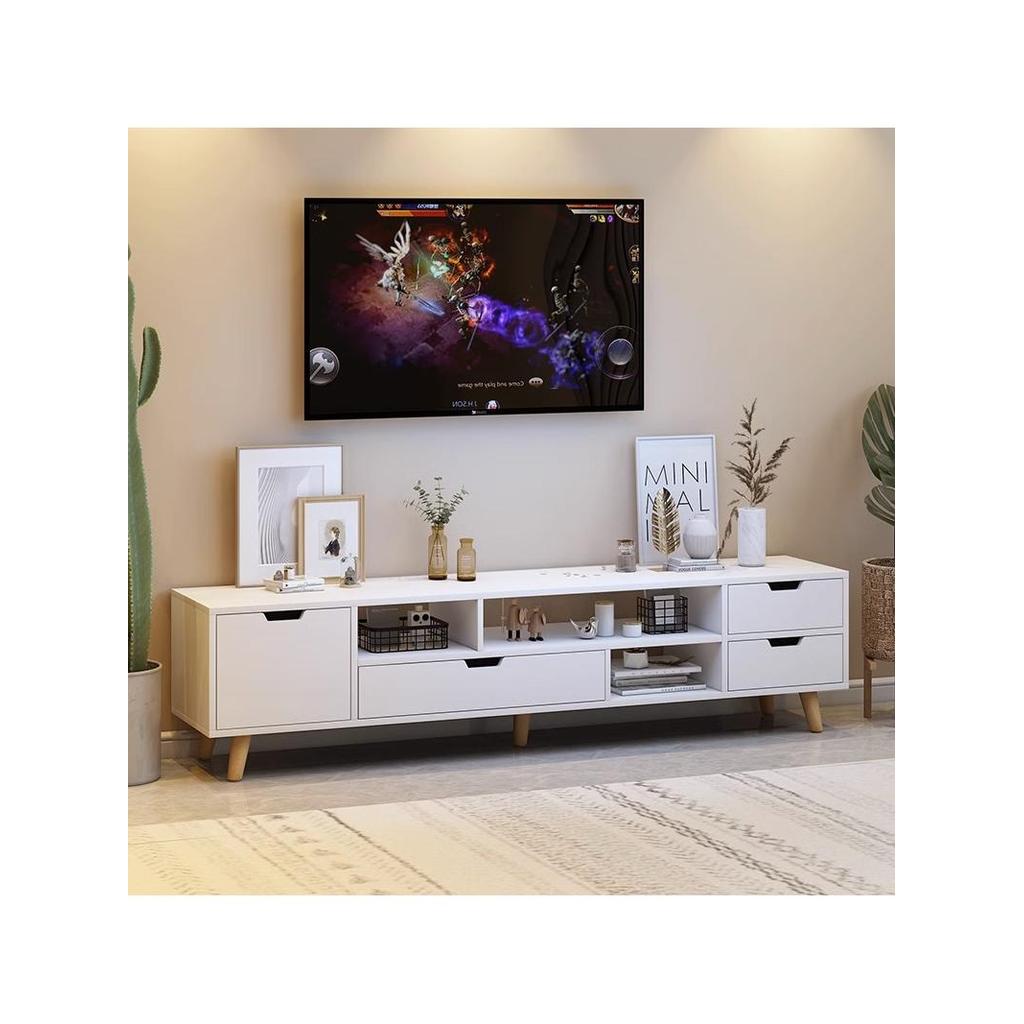 Armário de tv nórdico, mesa de centro, combinação moderna, simples, sala de estar, pequeno apartamento, baixo, pés de ma