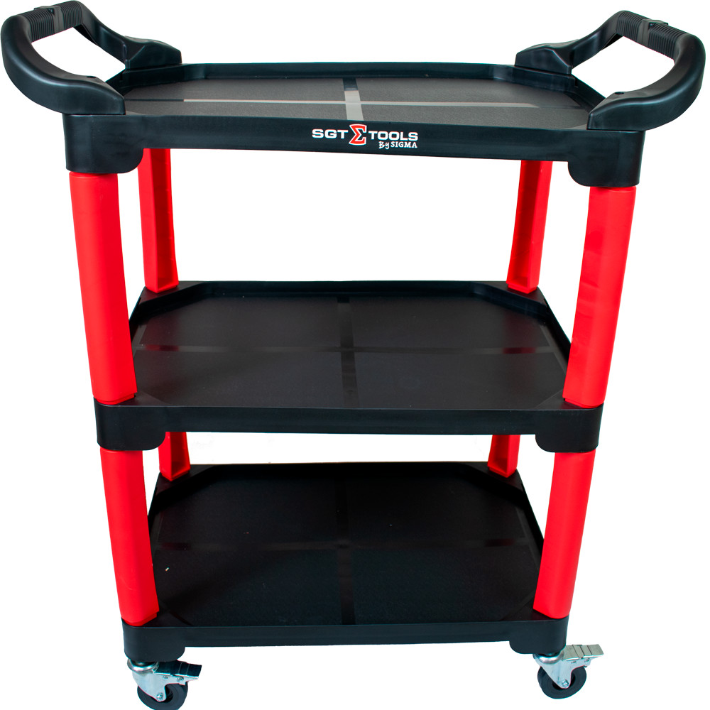 Carrinho 3 Bandejas Oficina 135kg Multiuso Sigma Tools — imagem 2 de 2