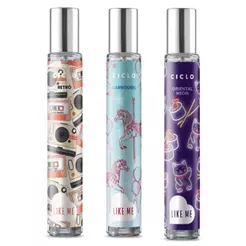 Combo Kit Deo Colonias Like Me Carroussel + Oriental + Retrô Ciclo Cosméticos