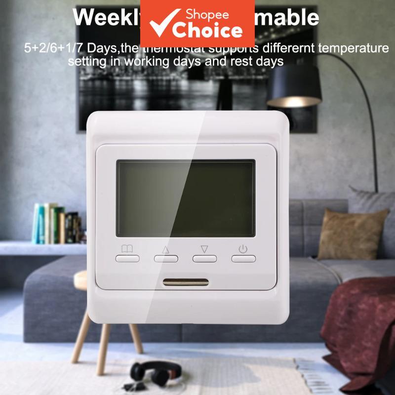 SAIMILI Para Termostato Inteligente Tuya WiFi para Aquecimento Elétrico 16A UE, Termostato, AC90-230V, Controle Remoto
