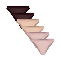 Kit 6 Calcinhas Biquíni Feminina Microfibra Sem Costura Confortável Trifil Original