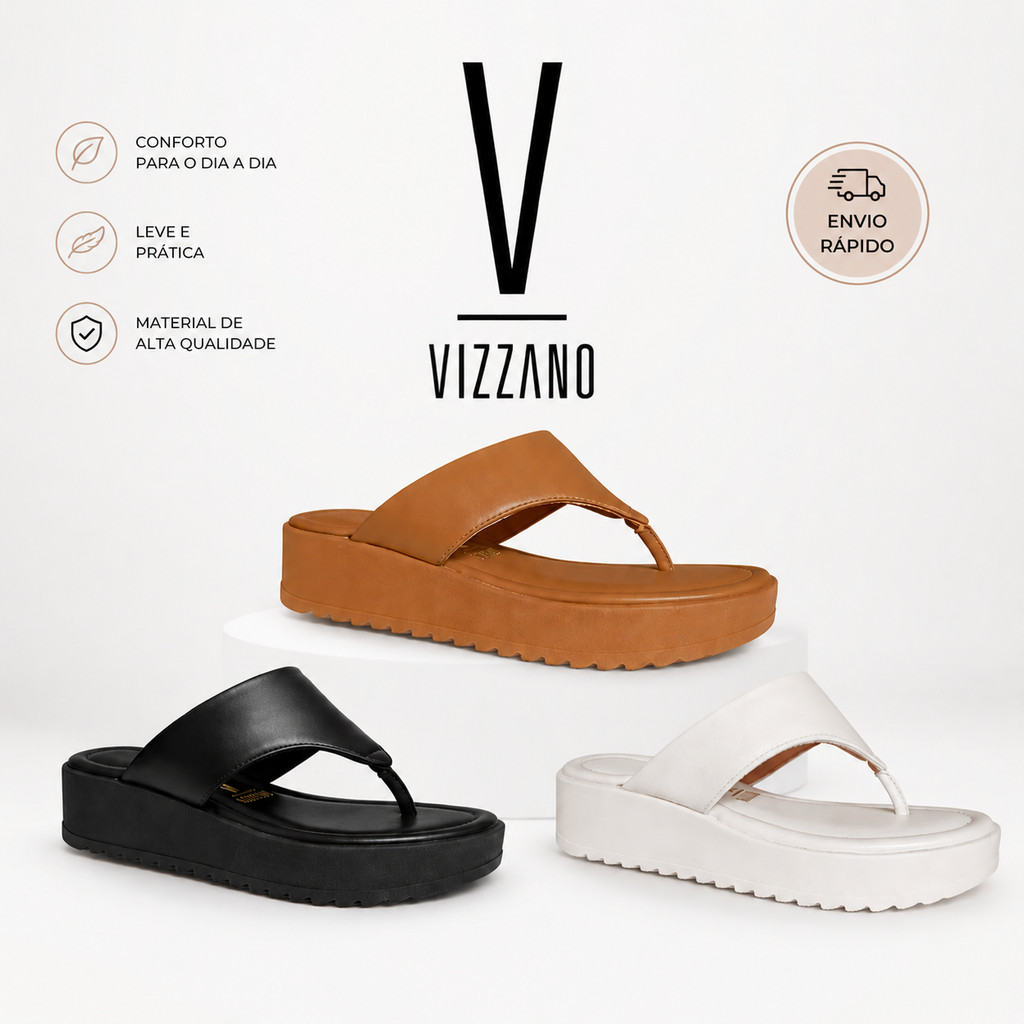 Sandália Plataforma Feminina Vizzano 6492.319 Confortável Casual ORIGINAL