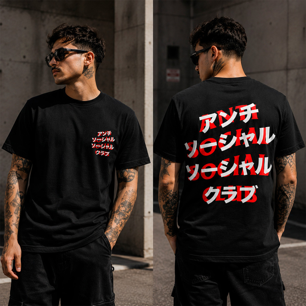 Camiseta Anti Club Camisa Letreiro Streetwear De Algodão Oversized Algodão Skatista Da Moda Envio Imediato