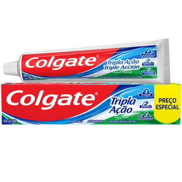 Colgate Creme Dental tripla ação menta original anticárie com flúor 180g