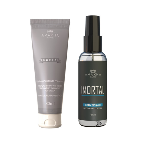 Kit Masculino Imortal Amakha Paris - Hidratante de 80ML + Body Splash de 100ML