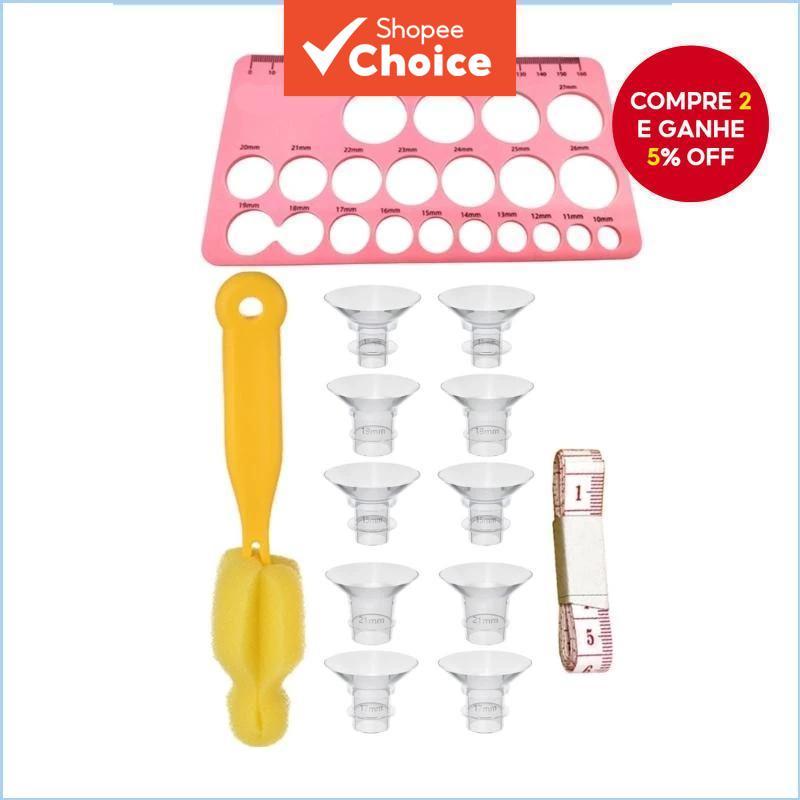 O Conversor 13mm 15mm 17mm 19mm 21mm 5 Tamanhos Para Bombas Tira Leite Cartão De Medição M