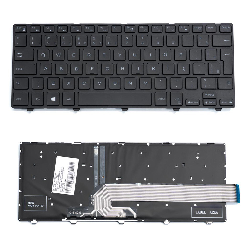 Teclado para Notebook Dell Inspiron 14-5457-A40 Com Iluminação