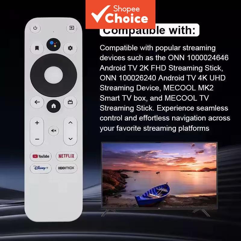 Controle Remoto de Voz Para Caixa Google TV, Controle Bluetooth Para MECOOL KM2/ONN TV Stick