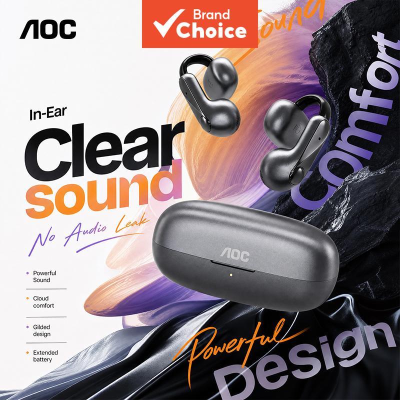 AOC ACD4614 Fones de ouvido leves Fones de ouvido abertos Fones de ouvido Bluetooth Tecnologia Controle total por toque