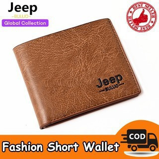 Carteira Clássica de Couro para Cartões de Crédito/ID da Jeep para Homens U4VD NJXX