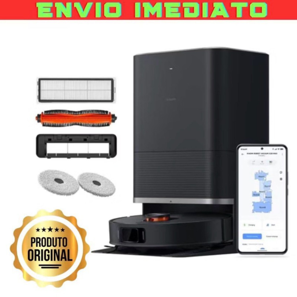 Robô Aspirador Xiaomi Robot Vacuum Cleaner X20 Max BHR9218US /8000PA/ 5200MAH /