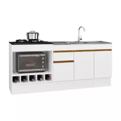 Balcão Cozinha p/Pia/Cooktop 190cm Veneza Multimóveis MP2328