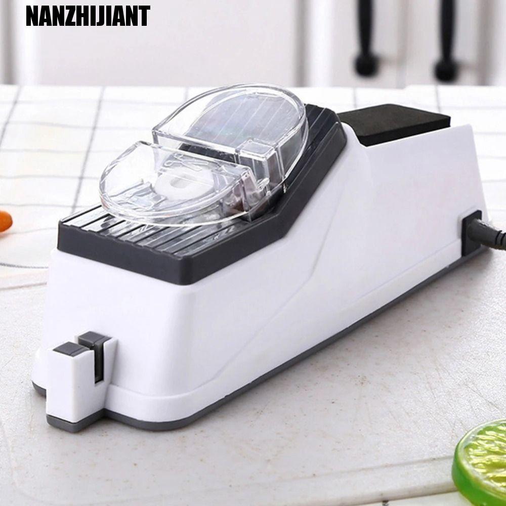 Pedra De Afiar NANZHIJIANT , Apontador De Cozinha Elétrico USB 5V/2A , Ferramenta Automática De Afiação Rápida Branca