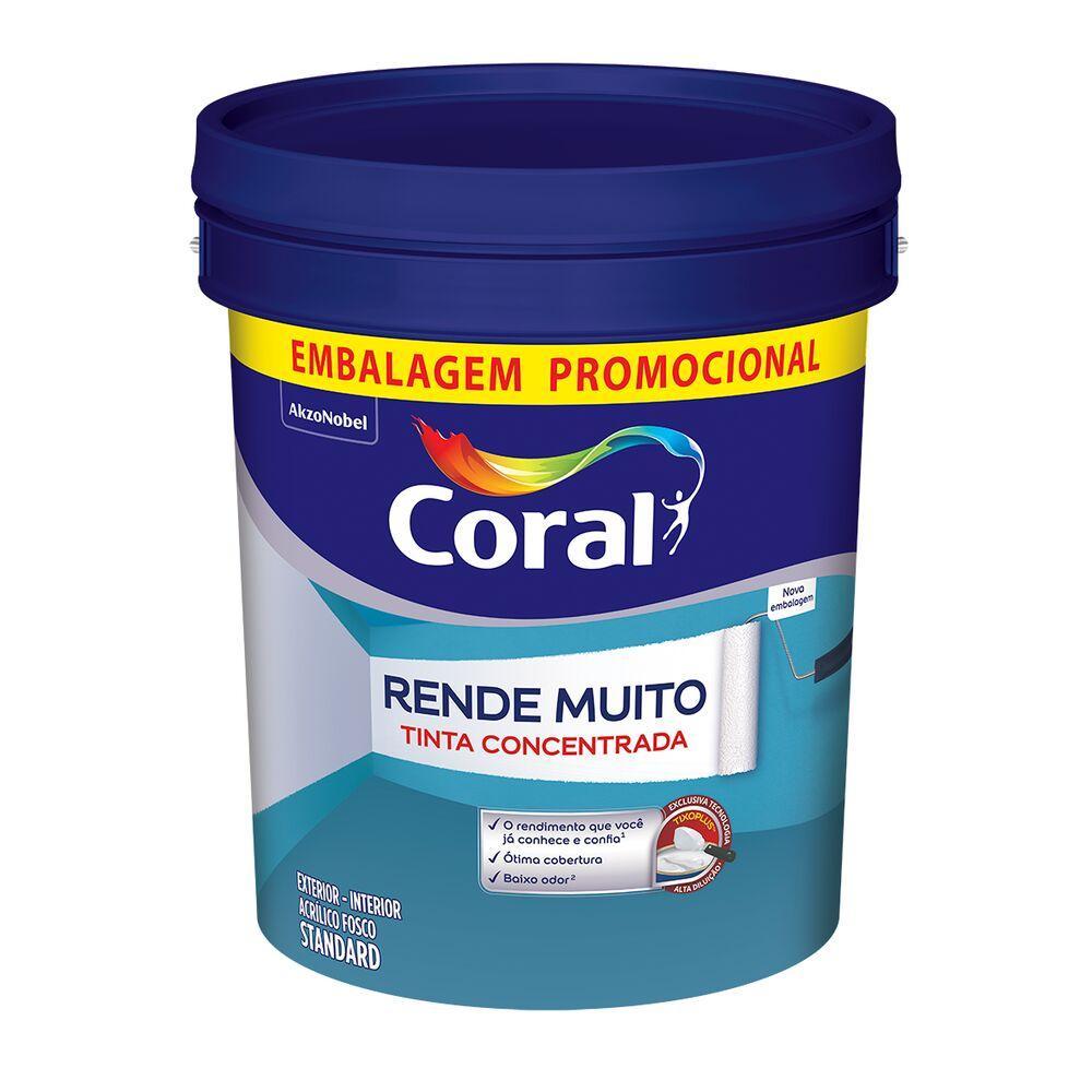 Tinta Acrílica Rende Muito Branco Fosco 20L Coral