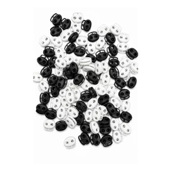 Regulador Aviamento 2 Furos Pra Cordão 50 Preto 50 Branco