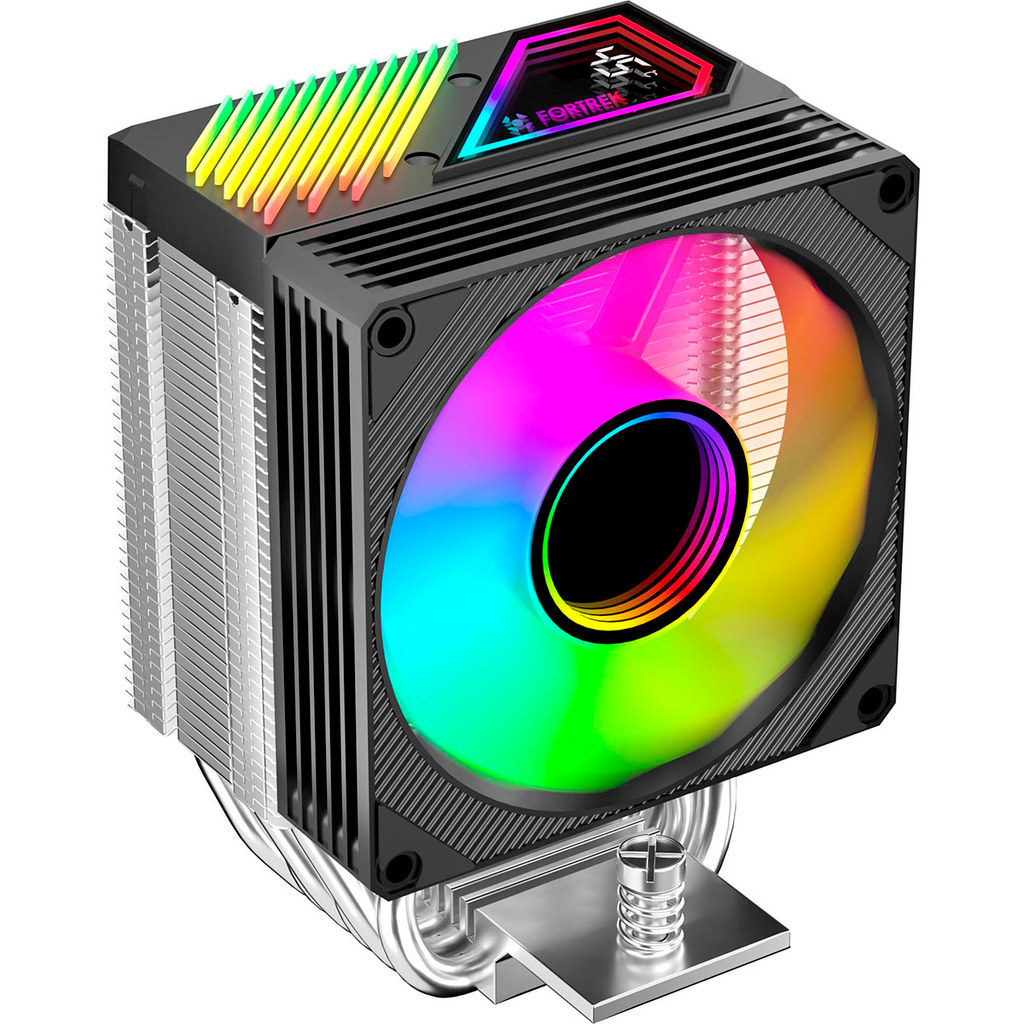 COOLER PROCESSADOR AMD/INTEL FORTREK AC15 COM DISPLAY PRETO 86937