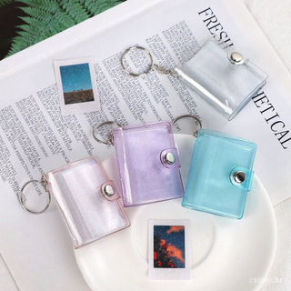 JIANWU Mini Álbum De Fotos Fofo Com 16 Folhas E Botão De Pressão , 1/2 Polegada , Material De Armazenamento De Papel , L