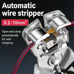 Alicate Descascador De Fio Multifuncional KABR Automático 10-24 AWG Crimpagem De Cabo Ajustável Para Oficina De Manutenç