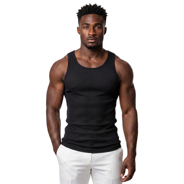 Regata Masculinas Fitness Caneladas Premium Slim Academia Treino Musculação Casual Básica Confortável Americana