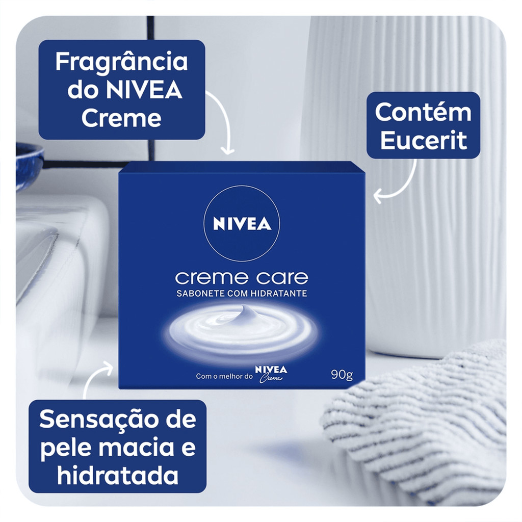 Nivea Kit sabonete em barra creme care 6 unidades de cada 90g — imagem 2 de 2