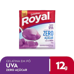 Royal Gelatina Em Pó Zero Açúcar Uva 12g
