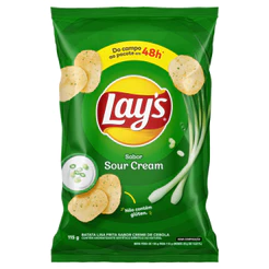 Lays Batata Frita Lisa Creme De Cebola 115g