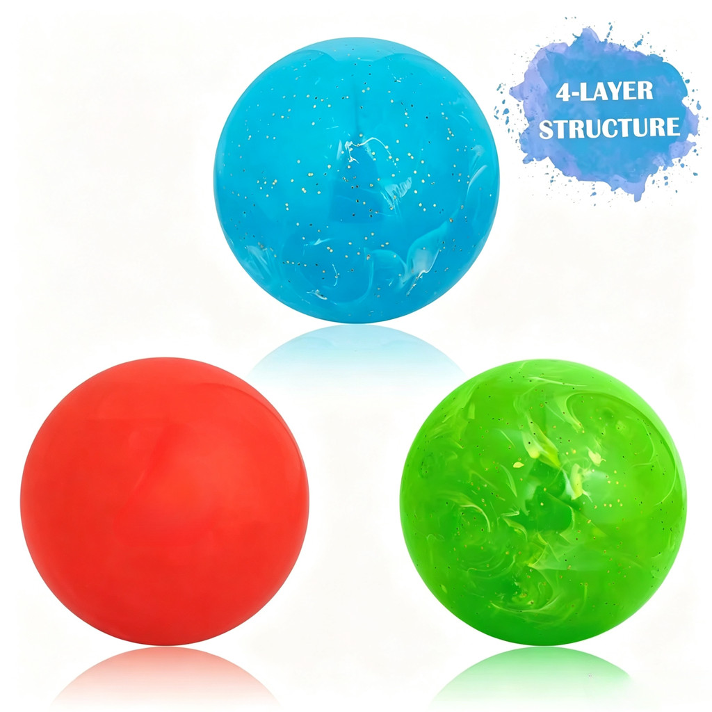 Bola De Golfe Caiton Premium Park – 60 Mm/2.36 Pol . , Design De Arte Fluida , Vermelho , Azul , Verde , Construção De 4