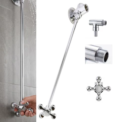Registro Externo Misturador Extensor 30cm Chuveiro Adaptador 1/2 3/4 Ducha Aquecimento Solar E Gás