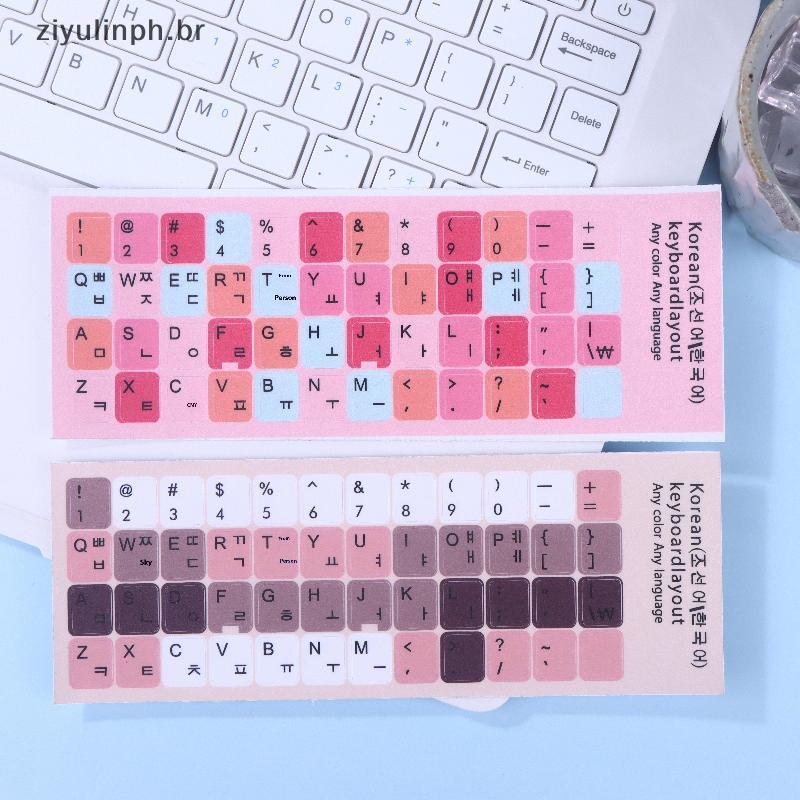ziyulinph 1/3 Folhas Universal Computador Notebook Decalques Teclado Stiers Para Japonês Coreano Substituição Acessórios