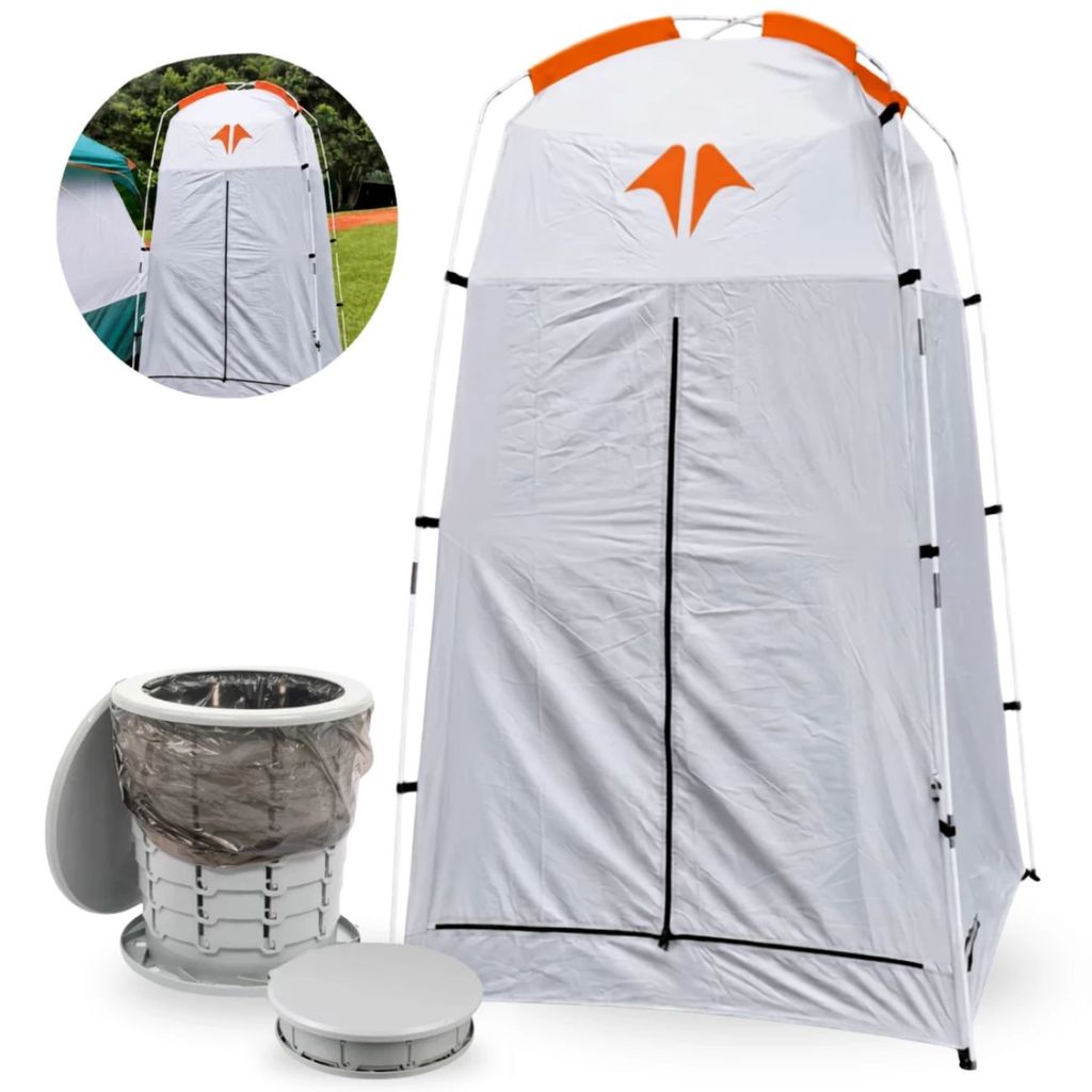 Banheiro Portátil 15l Ecocamp Light + Trocador Pampa Compacto Kit Aventura